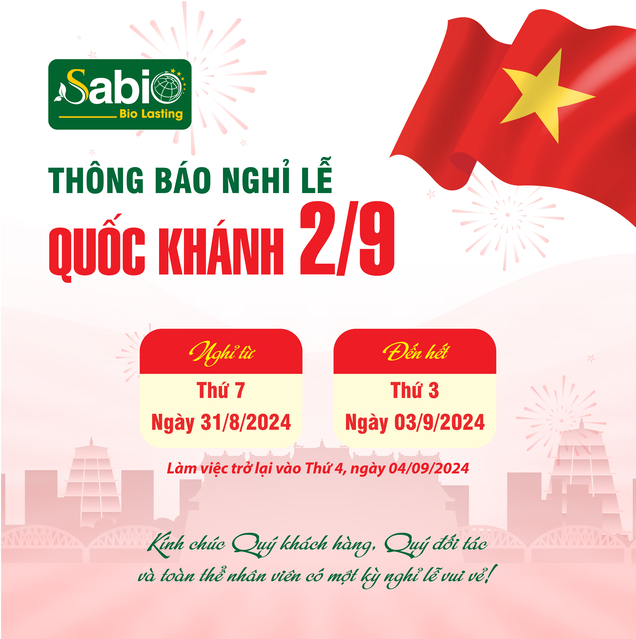 THÔNG BÁO NGHỈ LỄ QUỐC KHÁNH 2/9